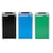 Alpine Industries 87 Gal. 3-Stream Black Steel Square Open Top Trash Can Compost and Blue Cans & Bottles Station ALP4450-BLK-KIT16 - alternate 3
